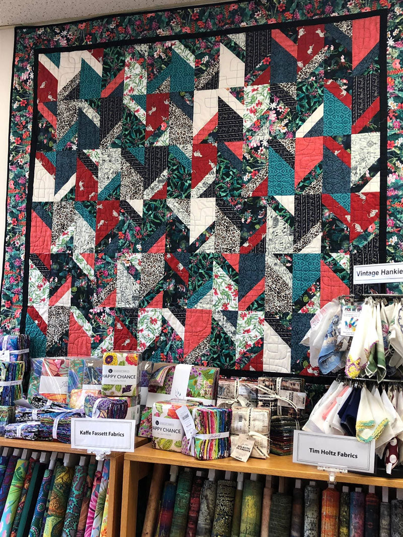 Algorithm quilt by Judy Gula of Artistic Artifacts using Boscage fabric