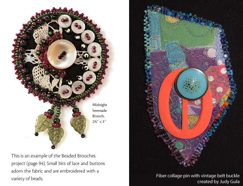 Beaded brooches by Christen Brown and Judy Gula