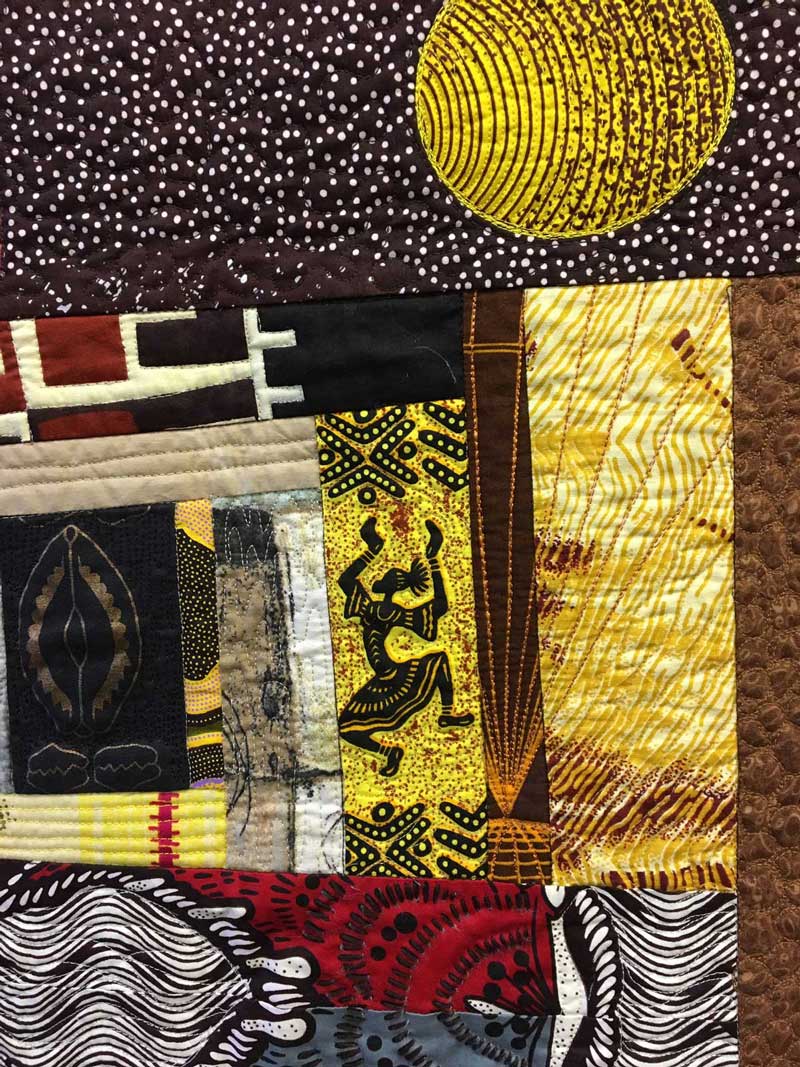 Block detail from Janet Green's quilt Inside Stories