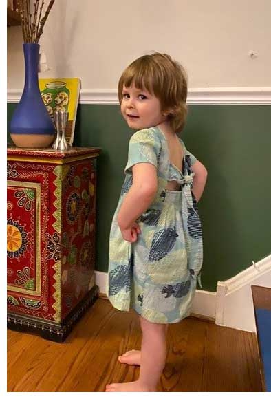 Gigi dress by Olive Ann Designs sewn by Artistic Artifacts staffer Nancy McCarthy for her granddaughter
