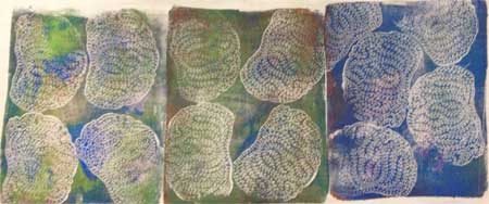 1st try, Judy Gula Printed Fabric Bee Caribbean Ocean fabric