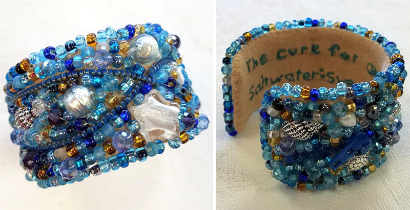 Beaded cuff by Marie Sepe