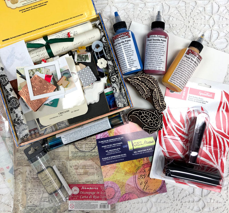 Products and tools to create mixed media art, all available at Artistic Artifacts.