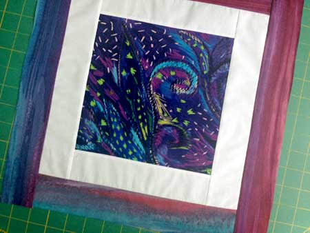 Modern Quilt Squares block completed