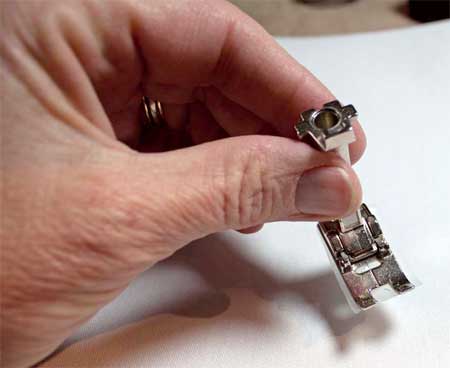 Using a teflon foot makes sewing plastic easier