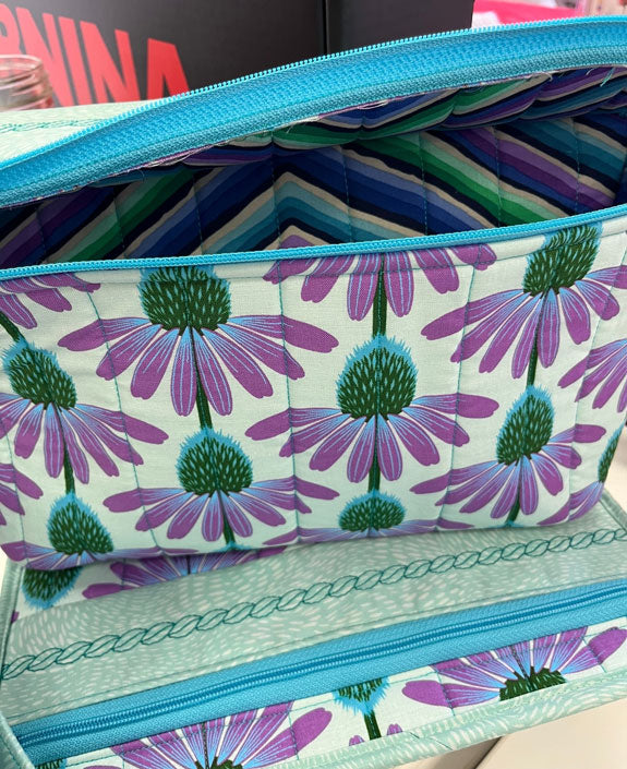 Details of the Travel Essentials 2.0 bag using the pattern from ByAnnie